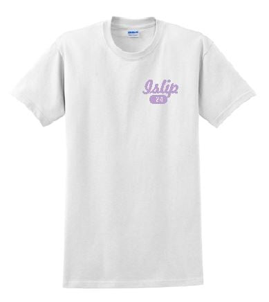 T-Shirt - White w/ Lavender Imprint